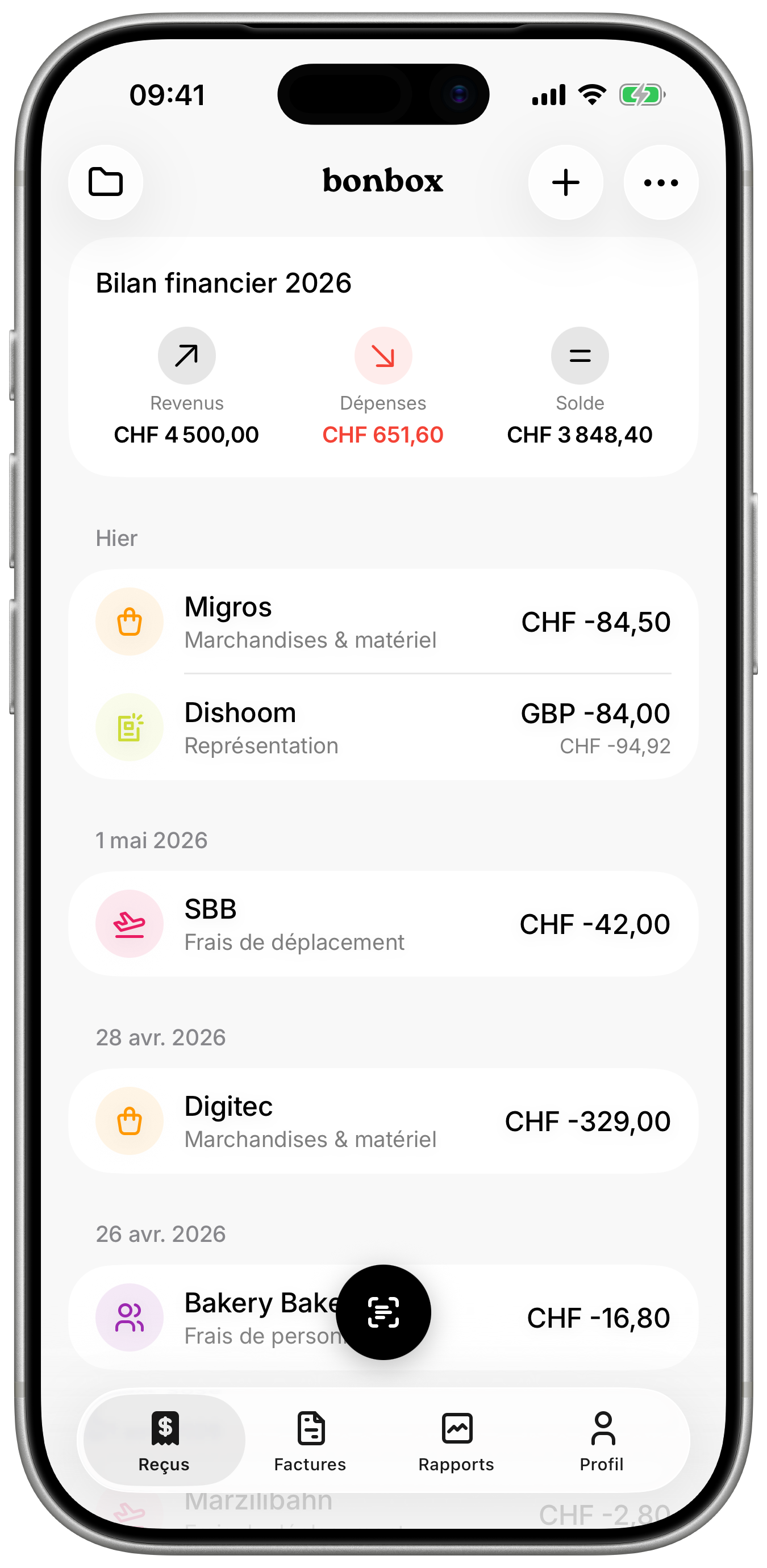 bonbox app screenshot