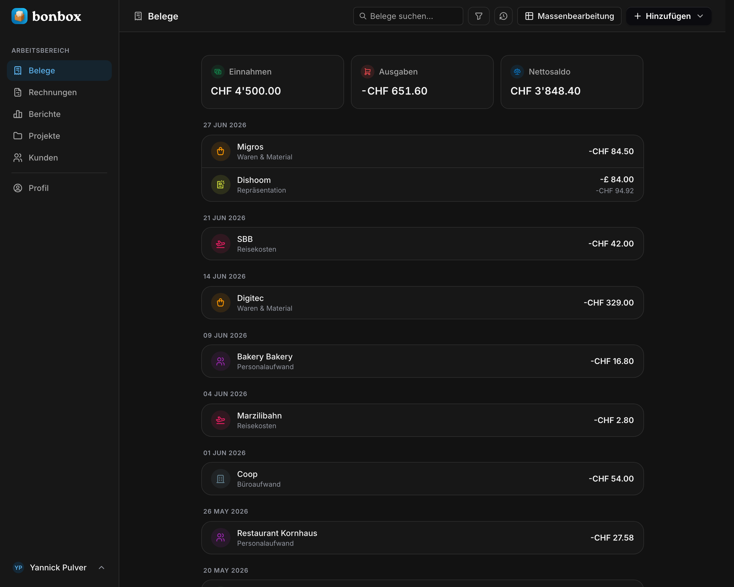 bonbox web dashboard